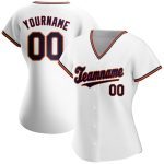 Custom Name and Number Personalized Baseball Jersey in White Navy-Red - Authentic Team Apparel Personalized White Navy-Red