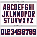 Custom Name and Number Personalized Authentic Sleeveless Baseball Jersey - White Navy Red Personalized White Navy-Red Authentic