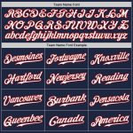 Custom Name and Number Personalized Baseball Jersey - Authentic White Navy-Red Split Fashion Team Gear Personalized White