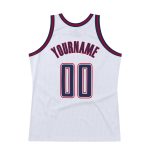 Custom Name Number Authentic Basketball Jersey - Personalized White Navy Red Throwback Personalized White Navy-Red Authentic