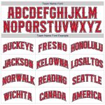 Custom Throwback Baseball Jersey Shirt - Personalized White Navy-Red Rib-Knit with Name and Number Personalized White Navy-Red
