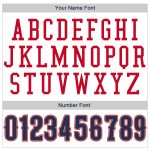 Custom Throwback Baseball Jersey Shirt - Personalized White Navy-Red Rib-Knit with Name and Number Personalized White Navy-Red