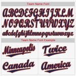 Custom Name Number Baseball Jersey - Personalized Red Navy White Team Jersey Personalized White Navy-Red Baseball Jersey