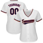 Custom Name Number Baseball Jersey - Personalized Red Navy White Team Jersey Personalized White Navy-Red Baseball Jersey