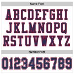 Personalized Throwback Football Jersey - Authentic White Navy Red Mesh Personalized White Navy-Red Mesh Authentic Throwback
