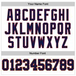 Custom Team Name Number Long Sleeve Performance T-Shirt - Personalized White Navy Red-Old Gold Options Available Personalized