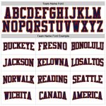 Custom Team Name Number Long Sleeve Performance T-Shirt - Personalized White Navy Red-Old Gold Options Available Personalized
