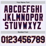 Custom Throwback Baseball Jersey - Personalized Team Name & Number - White Navy Red Gold Mesh Personalized White Navy Red-Old