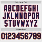 Customizable Unisex Softball Jersey with Name & Number - Two-Button Design in White, Navy, Red & Old Gold Personalized White