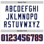 Customizable White and Navy-Scarlet Mesh Football Jersey with Personalized Name and Number - Team Apparel Personalized White