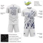 Personalized Soccer Jersey White Navy Sublimation Uniform 8647 Personalized White Navy Sublimation Soccer Uniform Jersey