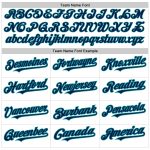 Customizable 3D Pattern Baseball Jersey, Personalized Navy Teal Design, Sharp Shape, Team Name & Number - Authentic Jersey