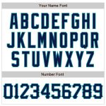 Custom Name and Number Personalized Baseball Jersey | White Navy Teal 3D Pattern Design Authentic Team Gear Personalized