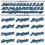 Custom Name and Number Personalized Baseball Jersey - White Navy Teal Authentic Sleeveless Team Apparel Personalized White