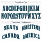 Custom Name Number Baseball Jersey - Personalized White Navy Teal Team Jersey Personalized White Navy-Teal Baseball Jersey