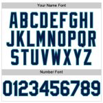 Custom Name and Number Authentic Baseball Jersey - Personalized White Navy Teal Line Team Apparel Personalized White Navy-Teal