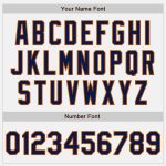 Custom Two Tone Bomber Jacket with Personalized Name and Number in White Navy and Texas Orange - Varsity Letterman Style