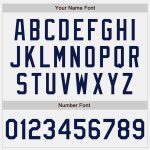 Custom Name Number Unisex Softball Jersey - Personalized White Navy Two-Button Team Apparel Personalized White Navy Two-Button