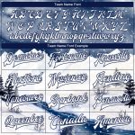 Personalized Winter Snow Landscape 3D Pattern Bomber Jacket Custom Team Name & Number - Varsity Full-Snap Design Personalized