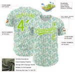 Custom Name and Number Authentic Baseball Jersey with 3D Neon Green Cactus Festival Pattern - Personalized Design Personalized