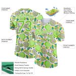 Custom Name and Number Lime 3D Pattern Performance T-Shirt - Personalized Neon Green Team Tee Personalized White Neon Green