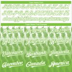 Custom Name and Number Authentic Baseball Jersey with Personalized White Neon Green 3D Pattern Design Lines Personalized