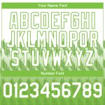 Custom Name and Number Authentic Baseball Jersey with Personalized White Neon Green 3D Pattern Design Lines Personalized