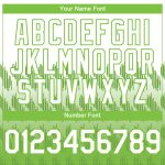 Custom Neon Green 3D Lines Softball Jersey Unisex Personalized Name & Number - Two-Button Design Personalized White Neon