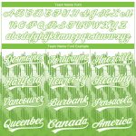 Custom Neon Green 3D Lines Softball Jersey Unisex Personalized Name & Number - Two-Button Design Personalized White Neon