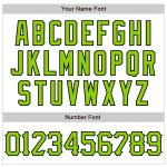 Personalized 3D Pattern Baseball Jersey Custom Name and Number - White Neon Green-Black Abstract Design Personalized White