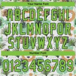 Personalized Hawaii Palm Leaves Lions 3D Pattern Baseball Jersey Custom Name Number Green Black White Design Personalized