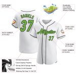 Custom Name Number Authentic Baseball Jersey - Personalized White Neon Green Black Personalized White Neon Green-Black Authentic