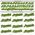 Custom Name and Number Baseball Jersey in White Neon Green-Black Authentic Raglan Sleeves Personalized White Neon Green-Black