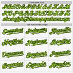 Personalized Neon Green and Black Baseball Jersey - Authentic White Sleeveless Design Personalized White Neon Green-Black