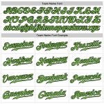 Custom Name and Number Personalized Baseball Jersey in White and Neon Green-Black Sleeveless Design Personalized White Neon