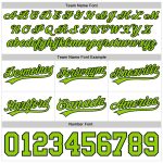 Custom Basketball Shorts with Name and Number - Personalized Neon Green-Black Throwback Style Personalized White Neon Green-Black
