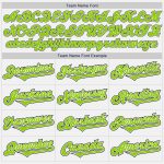 Custom Name and Number Baseball Jersey - Personalized Two Tone White Neon Green-Black Authentic Design Personalized White