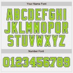 Custom Name and Number Baseball Jersey - Personalized Two Tone White Neon Green-Black Authentic Design Personalized White