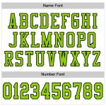 Custom Neon Green-Black Mesh Football Jersey with Personalized Name & Number - Authentic Team Gear Personalized White Neon