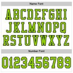 Personalized Green Black Neon Football Jersey - Authentic Mesh Sports Apparel Personalized White Neon Green-Black Mesh Authentic