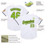 Custom Personalized Neon Green-Black Mesh Baseball Jersey with Name and Number - Authentic Throwback Design Personalized