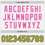 Custom Team Name & Number Bomber Jacket - Personalized Two Tone White Green Black Pink Varsity Letterman Full-Snap Personalized