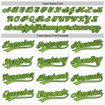 Custom Name Number Personalized Baseball Jersey with White Neon Green-Navy 3D Curve Lines Design Personalized White Neon