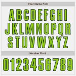 Custom Authentic Baseball Jersey with Personalized Name & Number in White Neon Green-Navy Personalized White Neon Green-Navy