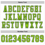 Custom Name and Number Personalized Football Jersey - White Neon Green-Navy Mesh Authentic Design Personalized White Neon