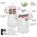 Custom Name Number Baseball Jersey Personalized Neon Green-Pink Authentic Team Personalized White Neon Green-Pink Authentic