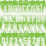 Custom Sublimation Basketball Jersey with Personalized Name & Number - White Neon Green Round Neck Suit Personalized White