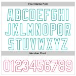 Custom Name and Number Personalized Champion Medal Baseball Jersey - White Neon Pink-Aqua 3D Pattern Design Personalized