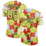 Personalized Summer Holiday Performance T-Shirt with Custom Name and Number, 3D Pattern Design in White Neon Yellow-Black