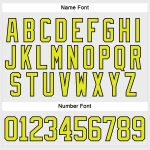 Custom Name and Number Personalized Hockey Lace Neck Jersey in White Neon Yellow-Black Personalized White Neon Yellow-Black